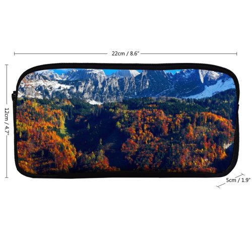yanfind Pencil Case YHO Ricardo Gomez Angel Autumn Trees Snow Mountains Sky  Landscape  Range Zipper Pens Pouch Bag for Student Office School