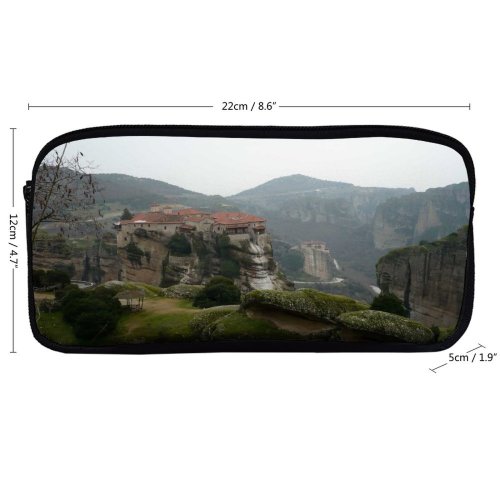 yanfind Pencil Case YHO Winter Highland Cliff Escarpment  Etali Hill Outcrop Landforms Mountainous Historic Valley Zipper Pens Pouch Bag for Student Office School