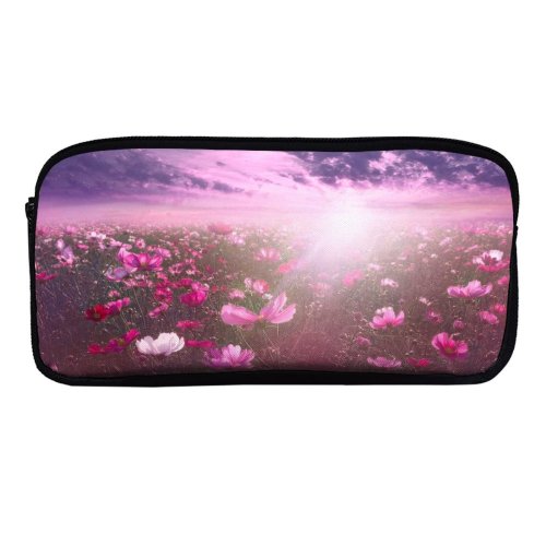 yanfind Pencil Case YHO Flowers Flower Cosmos Sunrise Garden Sky Clouds Zipper Pens Pouch Bag for Student Office School