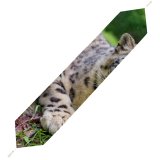 Yanfind Table Runner Tambako Jaguar Snow Leopard Wild Cat Predator Carnivore Stare Everyday Dining Wedding Party Holiday Home Decor