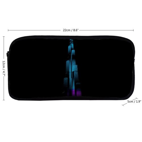 yanfind Pencil Case YHO Ovca Productions Black Dark Architecture Burj Khalifa Night Illumination Night Lights Light Zipper Pens Pouch Bag for Student Office School
