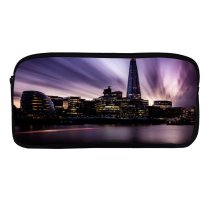 yanfind Pencil Case YHO Shard London England Landmark Cityscape City Lights Skyscrapers River Thames City Hall Zipper Pens Pouch Bag for Student Office School