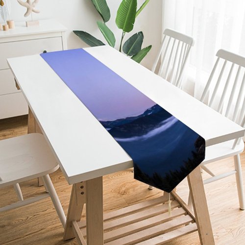 Yanfind Table Runner Jarred Decker Olympic National Park Sunset Mountains Washington Everyday Dining Wedding Party Holiday Home Decor