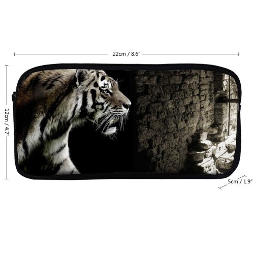 yanfind Pencil Case YHO PIROD Black Dark  Brick Wall Wild Zipper Pens Pouch Bag for Student Office School