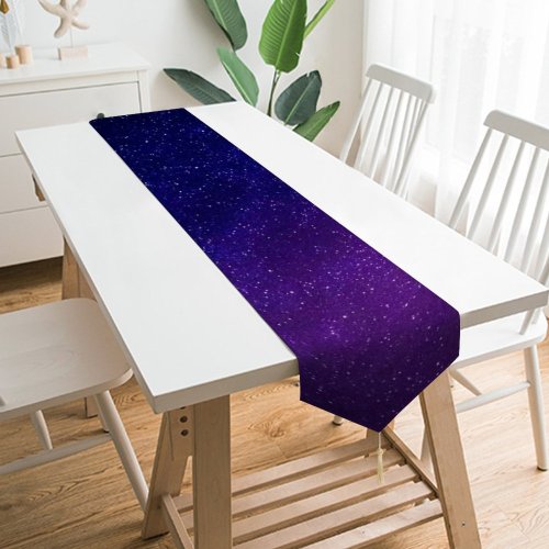 Yanfind Table Runner Starry Sky Purple Sky Astronomical Stars Everyday Dining Wedding Party Holiday Home Decor