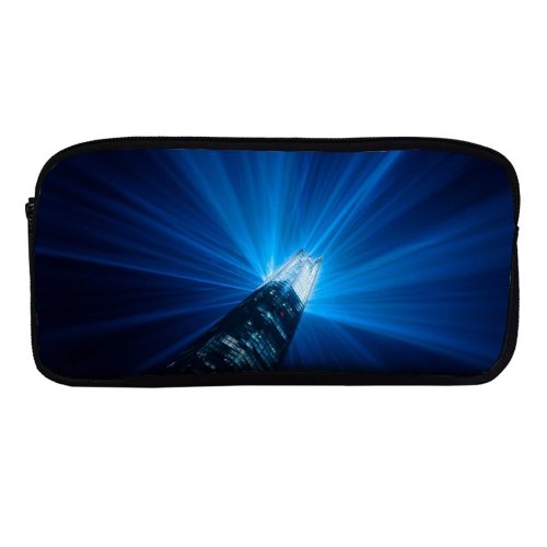 yanfind Pencil Case YHO Otto Berkeley Light Beam  Look  Architecture Building Night Light Show Zipper Pens Pouch Bag for Student Office School