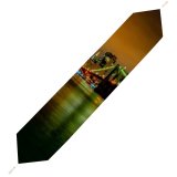 Yanfind Table Runner Tom Gainor Brooklyn Bridge York Cityscape City Lights Night Time Reflection Exposure Everyday Dining Wedding Party Holiday Home Decor