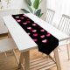 Yanfind Table Runner Black Dark Love Love Heart Hearts Lights Night Everyday Dining Wedding Party Holiday Home Decor