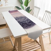 Yanfind Table Runner Snow Covered Trees Winter Snow Landscape Clouds Scenery Forest Everyday Dining Wedding Party Holiday Home Decor