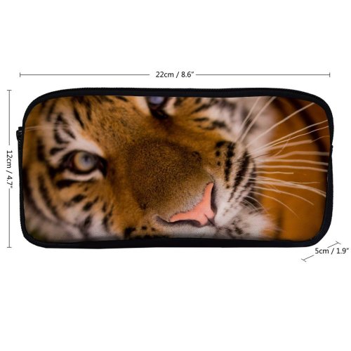 yanfind Pencil Case YHO Skitterphoto  Face Closeup Wild  Carnivore Big Cat Portrait Zipper Pens Pouch Bag for Student Office School