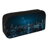 yanfind Pencil Case YHO Sanaan Mazhar York City Cityscape Night City Lights Reflections Zipper Pens Pouch Bag for Student Office School