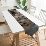Yanfind Table Runner William Warby Snow Leopard Wildlife Big Cat Everyday Dining Wedding Party Holiday Home Decor