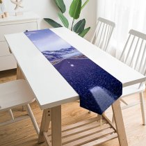 Yanfind Table Runner Andrés Nieto Porras Road Mountains Snow Covered Glacier Landscape Beautiful Iceland Clouds Everyday Dining Wedding Party Holiday Home Decor