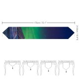 Yanfind Table Runner Northern Lights Aurora Borealis Winter Norway Everyday Dining Wedding Party Holiday Home Decor