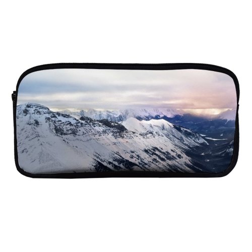 yanfind Pencil Case YHO Parthiban Mohanraj  Mountains Snow Covered Sunrise Landscape  Range Misty Cloudy Zipper Pens Pouch Bag for Student Office School