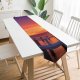 Yanfind Table Runner Anek Suwannaphoom Wooden Pier Bridge Sunset Horizon Resort Dawn Vacation Sea Holidays Everyday Dining Wedding Party Holiday Home Decor