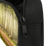 yanfind Pencil Case YHO Skitterphoto Woodland Forest Trees Road Fallen Leaves Greenery Woods Sunshine Pathway Scenery Zipper Pens Pouch Bag for Student Office School