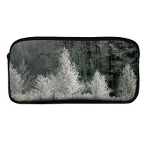 yanfind Pencil Case YHO Winter Winter Natural Atmospheric Woody Landscape Plant  Snow Landscapes Tree Frost Zipper Pens Pouch Bag for Student Office School