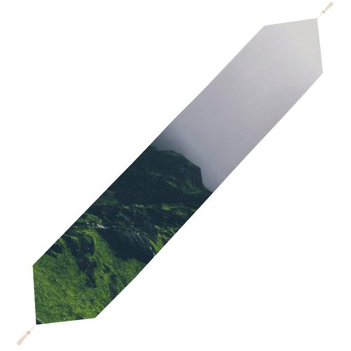 Yanfind Table Runner Images Fog Mist River Alps Grass Wallpapers Mountain Outdoors Crest Snowdon Cloudy Everyday Dining Wedding Party Holiday Home Decor