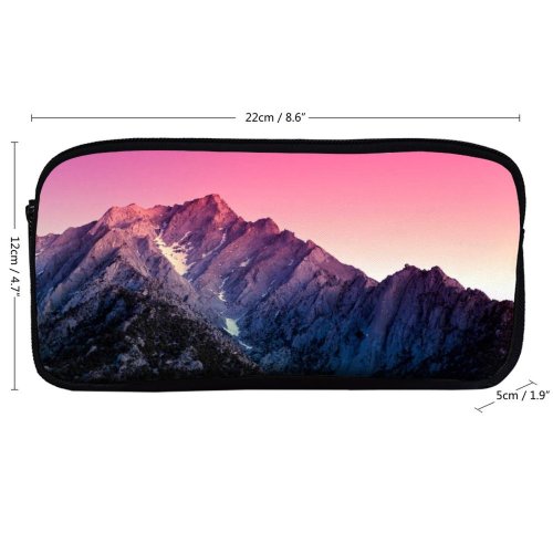 yanfind Pencil Case YHO Romain Guy Sierra Nevada California Mountains Evening Sky Sunset Gradient Scenic Peak Zipper Pens Pouch Bag for Student Office School