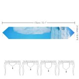 Yanfind Table Runner Iceberg Growlers Bergy Bits Fresh Floating Ocean Sunny Sky Clouds Horizon Everyday Dining Wedding Party Holiday Home Decor