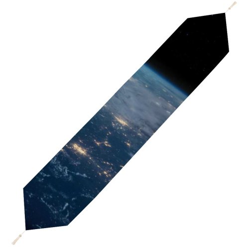 Yanfind Table Runner Space SciFi Earth Spaceship Night Everyday Dining Wedding Party Holiday Home Decor