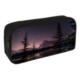 yanfind Pencil Case YHO Peter Kieren Mount Rundle Nightscape Banff National Park Reflection Starry Sky Zipper Pens Pouch Bag for Student Office School