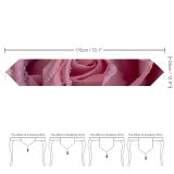 Yanfind Table Runner Flowers Rose Droplets Closeup Bloom Baby Blossom Everyday Dining Wedding Party Holiday Home Decor