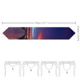 Yanfind Table Runner Anek Suwannaphoom Wooden Pier Bridge Sunset Horizon Resort Dawn Vacation Holidays Phuket Everyday Dining Wedding Party Holiday Home Decor