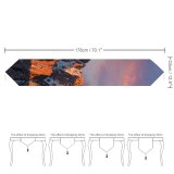 Yanfind Table Runner MacOS Sierra Mountain Peak Sunset Evening Everyday Dining Wedding Party Holiday Home Decor