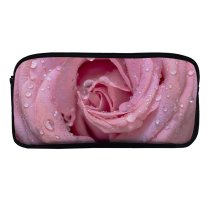 yanfind Pencil Case YHO Flowers Rose Droplets Closeup Bloom Baby Zipper Pens Pouch Bag for Student Office School