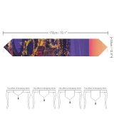Yanfind Table Runner Monte Carlo Sunset Dawn Cityscape Harbor City Lights Night Dusk Monaco Everyday Dining Wedding Party Holiday Home Decor
