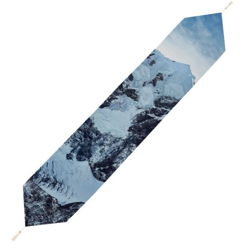 Yanfind Table Runner Oliver Buettner Mount Cook Peak Snow Covered Mountains Zealand Everyday Dining Wedding Party Holiday Home Decor