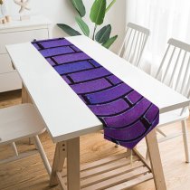 Yanfind Table Runner Wesley Tingey Brick Wall Purple Violet Bricks Gradients Everyday Dining Wedding Party Holiday Home Decor