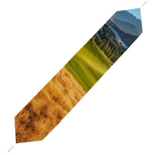 Yanfind Table Runner Trey Ratcliff Golf Course Landscape Mountains Lake Par Scenery Everyday Dining Wedding Party Holiday Home Decor