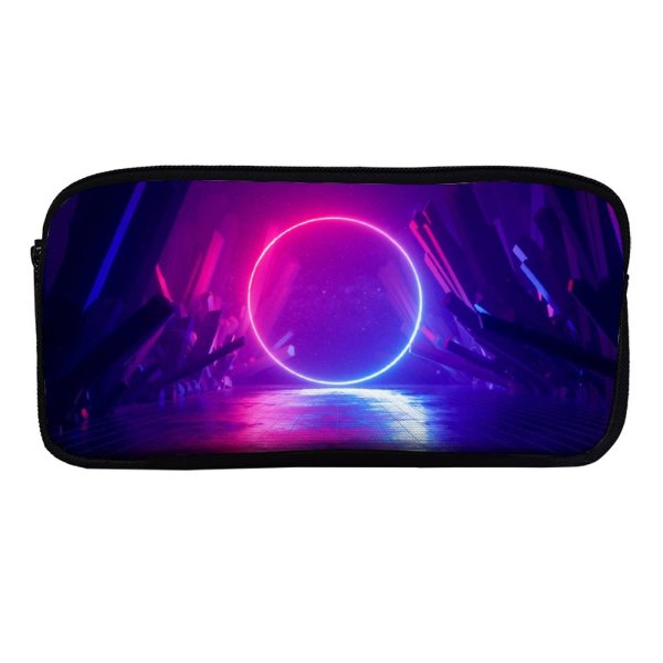 yanfind Pencil Case YHO SciFi Neon Light Ring  Mediapad Zipper Pens Pouch Bag for Student Office School