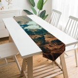 Yanfind Table Runner Images Land Landscape Aerial Wallpapers Mountain Outdoors Scenery Free Art Pictures Grey Everyday Dining Wedding Party Holiday Home Decor