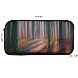 yanfind Pencil Case YHO Hmetosche Autumn Forest Fallen Leaves Fog  Light Trees Woods Zipper Pens Pouch Bag for Student Office School