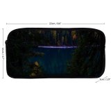 yanfind Pencil Case YHO Francesco Ungaro Lake Forest Wilderness Pine Trees Evening Zipper Pens Pouch Bag for Student Office School