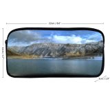 yanfind Pencil Case YHO Winter Highland Scenery Lake Natural Spring Landscape Ripples Sky   Boise Zipper Pens Pouch Bag for Student Office School