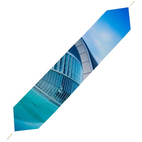 Yanfind Table Runner William Warby City Sciences Valencia Spain Pool Hour Sky Evening Reflection Everyday Dining Wedding Party Holiday Home Decor