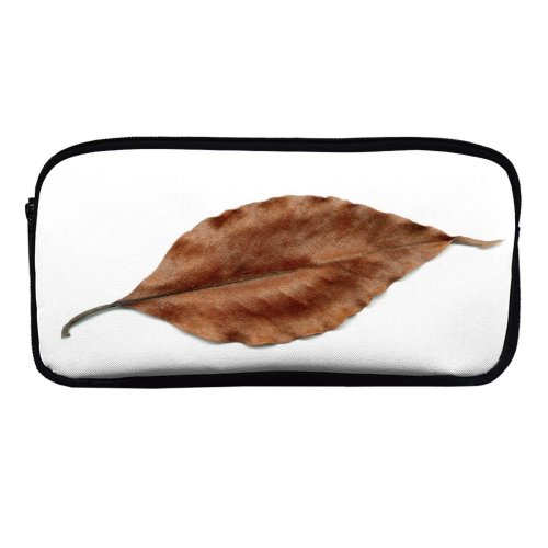 yanfind Pencil Case YHO Texture Leaf Marrom Outono Leaf Natureza Beige Folha Textura Autumn Seca Dry Zipper Pens Pouch Bag for Student Office School