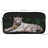 yanfind Pencil Case YHO Smit Patel  Forest Leaves Dark Big Cat  Wildlife Greenery Zipper Pens Pouch Bag for Student Office School