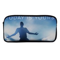 yanfind Pencil Case YHO Quotes Today Is Yours Inspirational Quotes Zipper Pens Pouch Bag for Student Office School