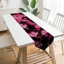 Yanfind Table Runner Irina Iriser Flowers Closeup Floral Blossom Bloom Spring Vibrant Everyday Dining Wedding Party Holiday Home Decor