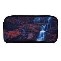 yanfind Pencil Case YHO GoMustang  Glen Falls Waterfall Rocks Stowe Vermont USA Zipper Pens Pouch Bag for Student Office School