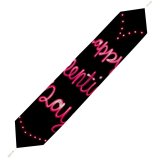 Yanfind Table Runner Black Dark Celebrations Valentine's Love Happy Valentine's Love Heart Letters Everyday Dining Wedding Party Holiday Home Decor