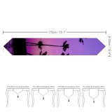 Yanfind Table Runner Xevi Planas Purple Sunrise Clear Sky Palm Trees Scenery Backwaters Sky Everyday Dining Wedding Party Holiday Home Decor