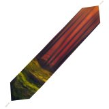 Yanfind Table Runner Hmetosche Sun Rays Forest Grass Woods Tall Trees Sunny Everyday Dining Wedding Party Holiday Home Decor