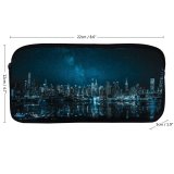 yanfind Pencil Case YHO Sanaan Mazhar York City Cityscape Night City Lights Reflections Zipper Pens Pouch Bag for Student Office School